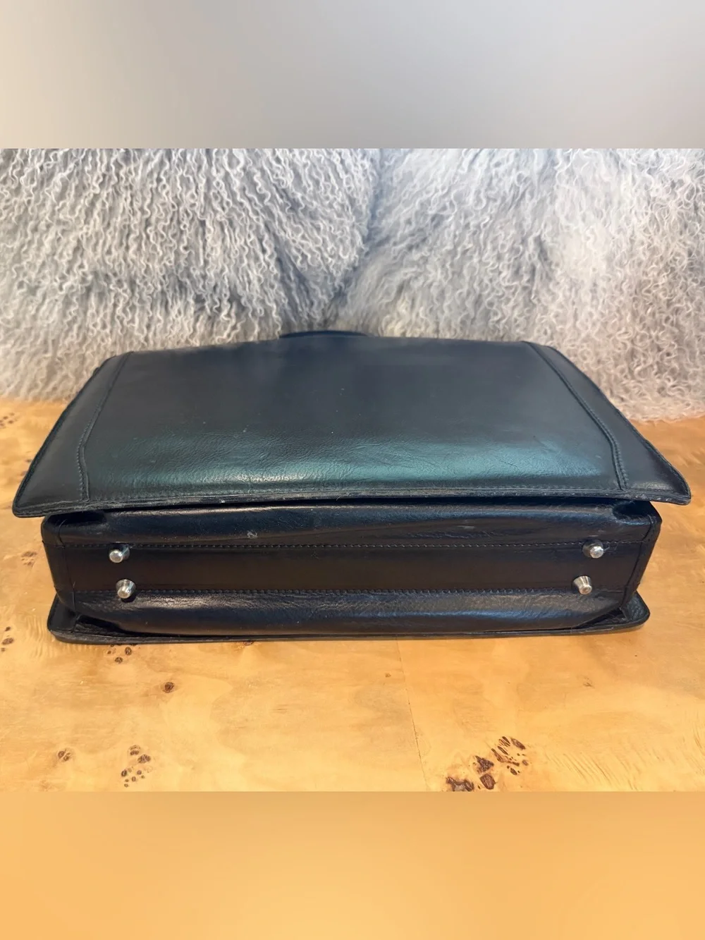 Bosca Black Leather Briefcases - Classic Carry